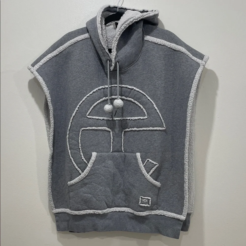 Telfar x Ugg Sideless Hoodie Poncho Heather Grey - Picture 1 of 3